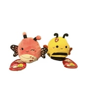 Valentine's Day Offical Flipamallow by Squishmallow 5" Arona Butterfly to Sunny the Bee