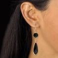 thumbnail image 4 of Black Crystal Goldtone Drop Necklace and Crystal Earrings, 2-Piece Set, 4 of 5