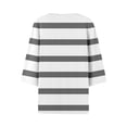 thumbnail image 5 of yunLCZ Ladies Blouse Clearance Womens Summer Tops Fashion 2025 V Neck Print Shirts Casual Button Down 3/4 Lenght Sleeve Blouses Summer short sleeve loose fit tunics, 5 of 5