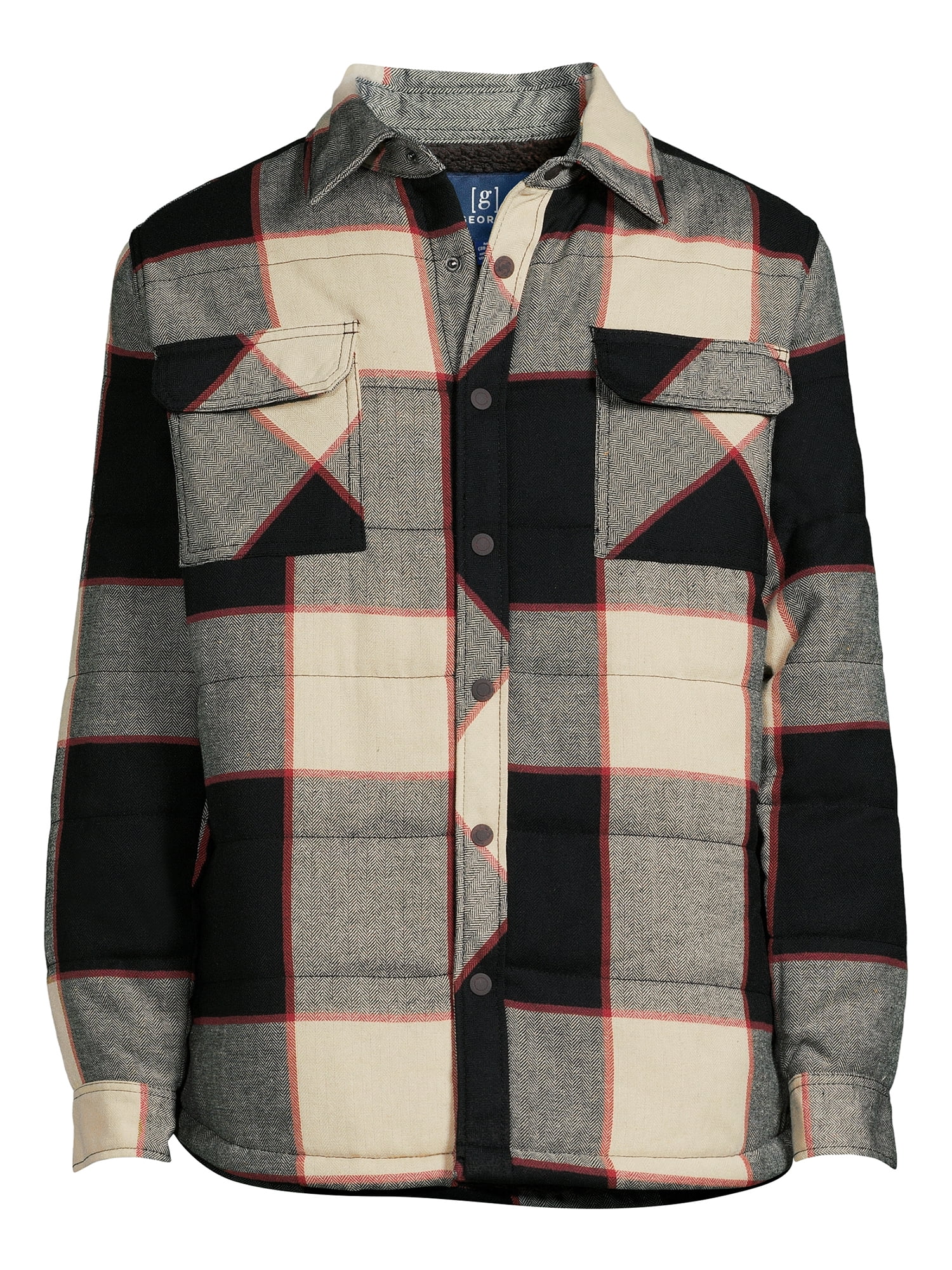 George Men's and Big Men's Shirt Jacket, Sizes up to 3XL 