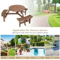 thumbnail image 4 of GVN Picnic Tables for Backyard,6 Person Wooden Picnic Table Set with Bench and Umbrella Hold, 4 of 10