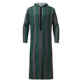 thumbnail image 1 of Men's Hooded Robe, Long Sleeve Soft Lounge Wear and Bathrobe, Full-Length Comfort for Home Relaxation, 1 of 5