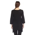 thumbnail image 3 of White Mark Tunique à Manches 3/4 Col en V Taille Empire pour Femmes, 3 of 6