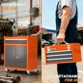 thumbnail image 7 of AIRAJ 40" 6-Drawer Rolling Tool Chest | Orange Metal Garage Storage Cabinet with Wheels & Detachable Tool Box Top, 7 of 7