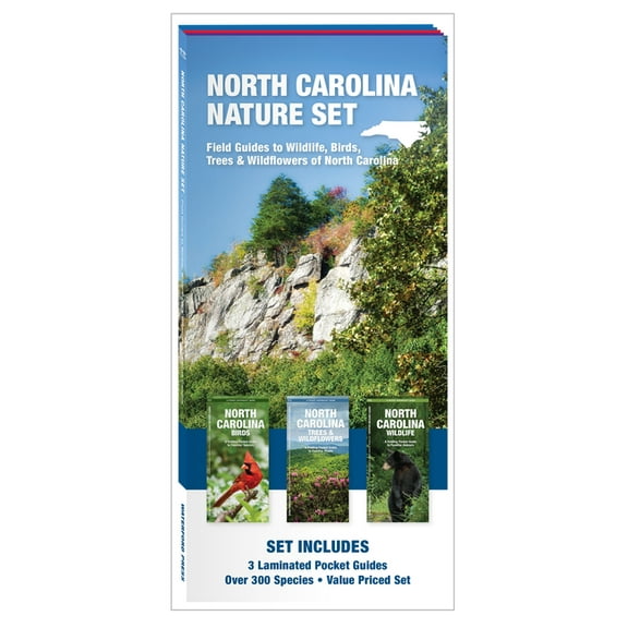 Nature Observation North America North Carolina Nature Set: Field Guides to Wildlife, Birds, Trees & Wildflowers of North Carolina, (Paperback)
