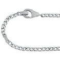 thumbnail image 2 of 10K White Gold Cubic Zirconia / CZ Curb Cuban Link 5.75mm Lock Necklace 17", 2 of 7