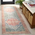 thumbnail image 2 of SAFAVIEH Arizona Fredrick Distressed Machine Washable Runner Rug, Blue Green/Rust, 2'6" x 8', 2 of 8