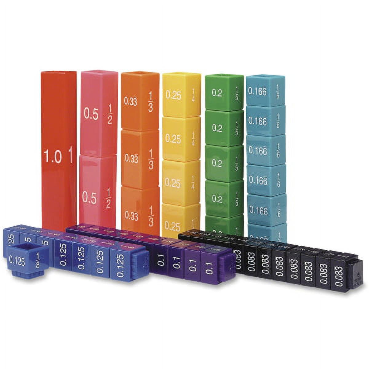 Learning Resources, LRN2509, Fraction Tower Cubes Set, 51 / Set, Multi - image 2 of 2