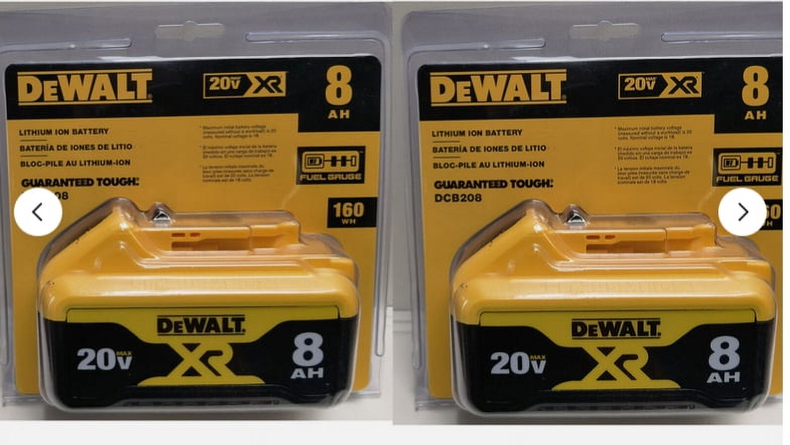 20V 6AH MAX XR Battery Lithium Ion 6.0Ah Premium XR Lithium Ion Battery, Compatible With All DeWalt 20V Cordless Power Tools (1-Pack Yellow)