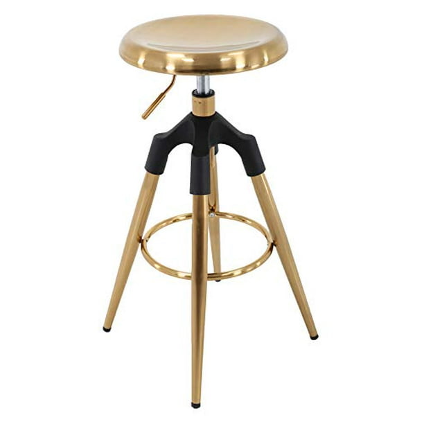 Atayal FourLegged Adjustable Height Barstool (Gold)