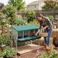 thumbnail image 2 of Chicken Nesting Box, 4 Compartments with Leg Chicken Laying Box, Nesting Box with Easy Egg Collection, Wall Mount or Free Standing, with Lid Cover to Protect Eggs, 2 of 8
