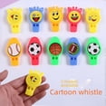thumbnail image 2 of Silbato de dibujos animados con expresión de fútbol, silbato de árbitro, juguetes de plástico para niños, 2 of 6