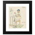 thumbnail image 2 of Lodewijk Schelfhout 15x18 Black Modern Framed Museum Art Print Titled - Caricature Self -Portrait (1928), 2 of 5