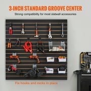 KFFKFF Slatwall Panels Heavy Duty 24H x 48L Garage Wall Organizer Set of 2 Panels, Black