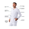 thumbnail image 3 of Adar Addition Scrubs for Men - Zippered Bomber Scrub Jacket - A6206 - White - 2X, 3 of 7