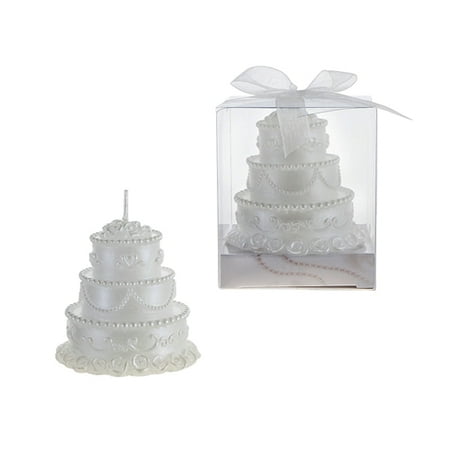 - Three Tier Wedding Cake Candles in Gift Boxes Decoration Keepsake - Case of 48