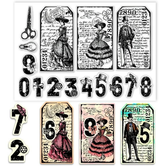 1 pc Custom PVC Stamps for DIY Scrapbooking Photo Album Decorative Cards Making Stamp Sheets Film Frame Human 210x148mm