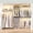 Gray, variant on Homieasy 20" - 96" Wall Mounted Wardrobe with Drawers, 8FT Wardrobe Organizer with 3 Shelf Tower and Hanging Rods, Wardrobe Armoire for Bedroom/Closet, White