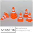 thumbnail image 3 of 7Pcs Mini Traffic Cones Training Roadblock Cones Mini Orange Cones for Multipurpose Construction Theme Party Sports Activity, 3 of 5