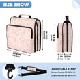 thumbnail image 3 of Zipper Binder with Shoulder Strap 2 inch 3 Ring Waterproof File Folder Organizer Bag 500 Sheet Cute Floral Pastel, 3 of 8