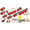 VT Brave Fire Fighters 40 Piece Mini Diecast Childrens Kids Toy Vehicle Playset w/ Variety of Vehicles, Accessories