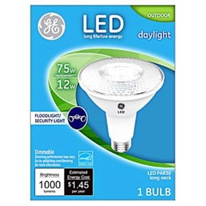 LED Flood/Security Bulb, Par30, Daylight, Long Neck, 1000 Lumens, 12-Watt -38447