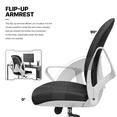 thumbnail image 5 of Magshion Computer Desk & Chair Set, Adjustable Mid Back Mesh Chair with Flip Up Armrest and 40" Laptop Table with Storage Bag for Home Office, Black, 5 of 10