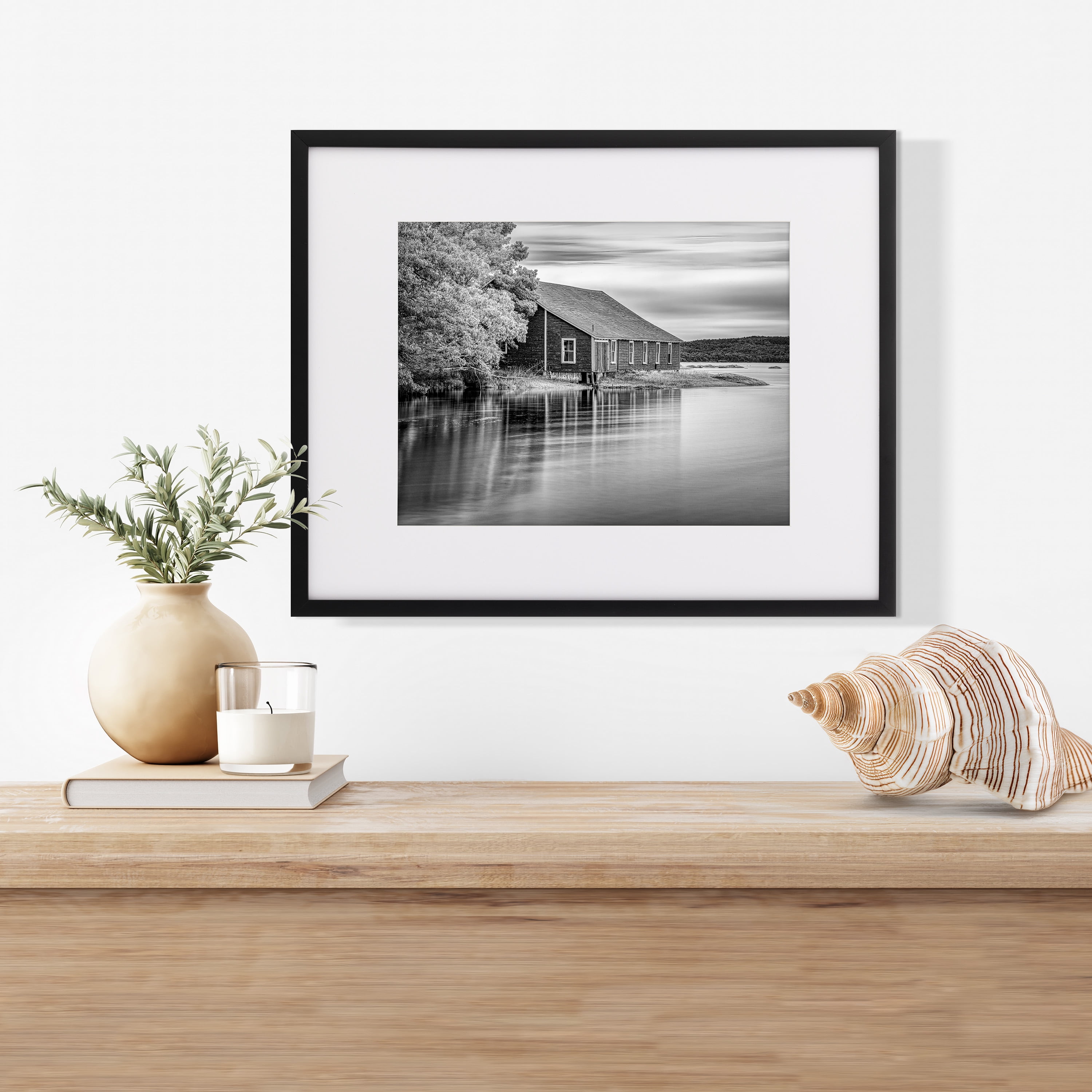 Snap - 16"x20" Black Wall Picture Frame - Single White Mat - Matted for 11"x14" Pictures