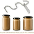 thumbnail image 2 of Bigwaves Peanut Butter Stirrer Tool, Fits 12-30 oz Jars, Stainless Steel Natural, Mixer for Various Organic Peanut Butter, Almond, Cashew, Sunflower or Jam (medium-sized), 2 of 8