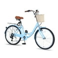 thumbnail image 2 of Jacgood 26" 7 Speed Cruiser Bike Adult Beach Bicycle Bike For Ladies City Bike，Light Blue Cozy Seat, 2 of 7
