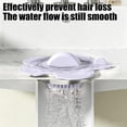 thumbnail image 6 of UNLLLL Flower Sink Stopper, Basin Plug with Hair Catcher, Flexible Rubber Drain Strainer Cover, Seals Tightly for Bathroom Washbasin, for Kitchen Sink (Purple), 6 of 6