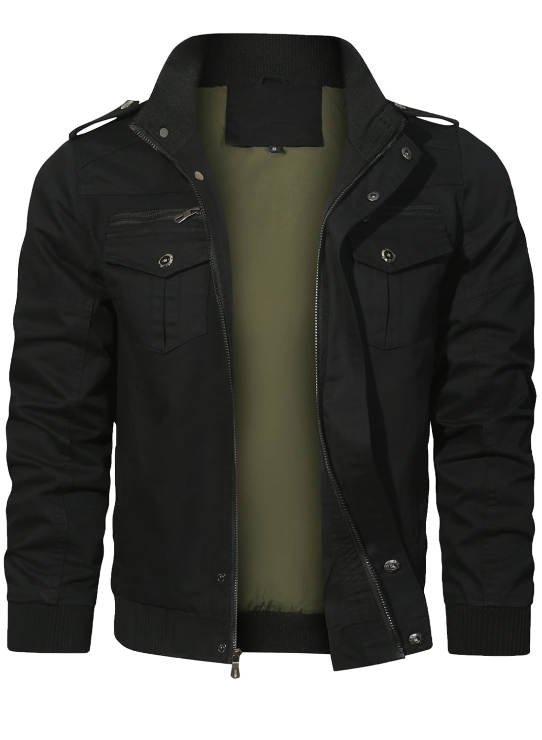 HOOD CREW Men's Stand Collar Leather Jacket Casual Faux Leather Motorcycle Jacket Outerwear Coat with Zipper Pockets, Black, X-Large price in Saudi Arabia | Amazon Saudi Arabia