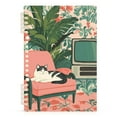 thumbnail image 7 of FORMRS 1-Subject Spiral Notebook 8" x 5" College Ruled 60 Refillable Sheet A5 Hard Cover, Pink and White Cat, 7 of 7