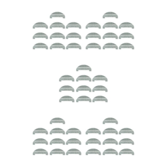 Inteprter Poder de limpieza del cepillo principal desmontable de 10 piezas | Paño de limpieza de repuestos para Robot aspirador-Swob Super Type2 NO2