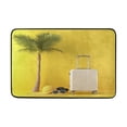 thumbnail image 5 of Bath Curtain & Non-Slip Bath Mat Set 12-Grommet Shower Curtain Memory Foam Bath Rug Yellow Summer Objects, 5 of 8