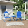thumbnail image 5 of GONICHA 3-Piece Outdoor Bistro Set, Anti-Rust Retro Metal Table and Chairs for Outdoor Indoor, Blue, 5 of 8