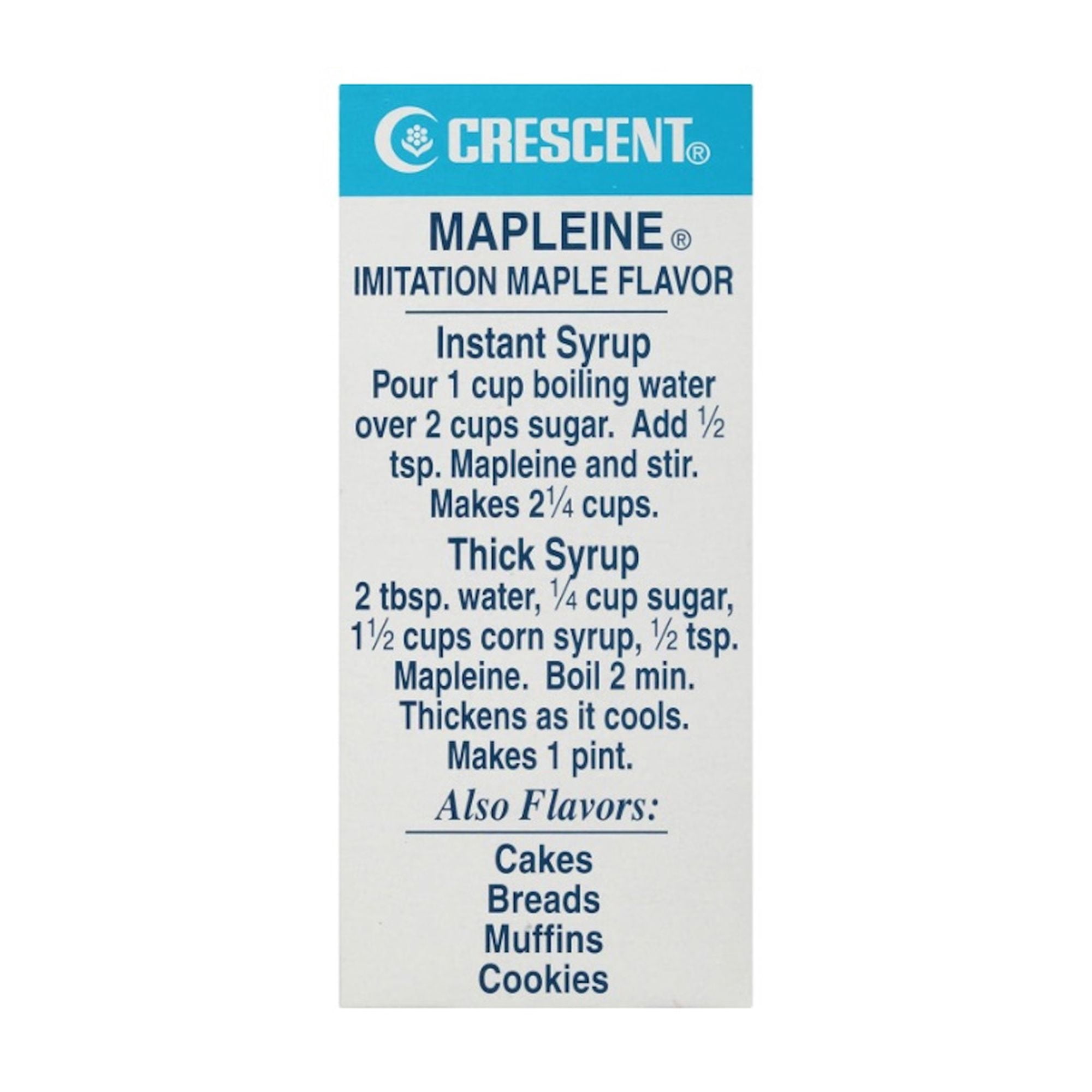 Crescent Mapleine Imitation Maple Flavor 2 fl oz (Pack of 72)