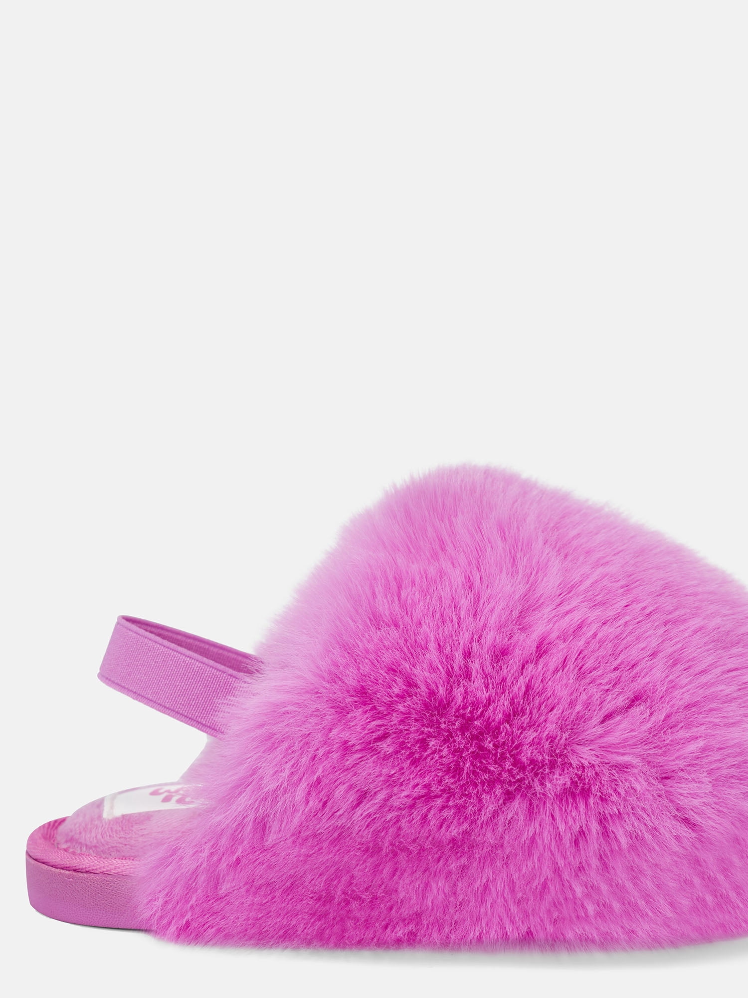 Wonder Nation Toddler, Little & Big Girls Faux Fur Puff Slippers