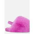 thumbnail image 5 of Wonder Nation Toddler, Little & Big Girls Faux Fur Puff Slippers, 5 of 6