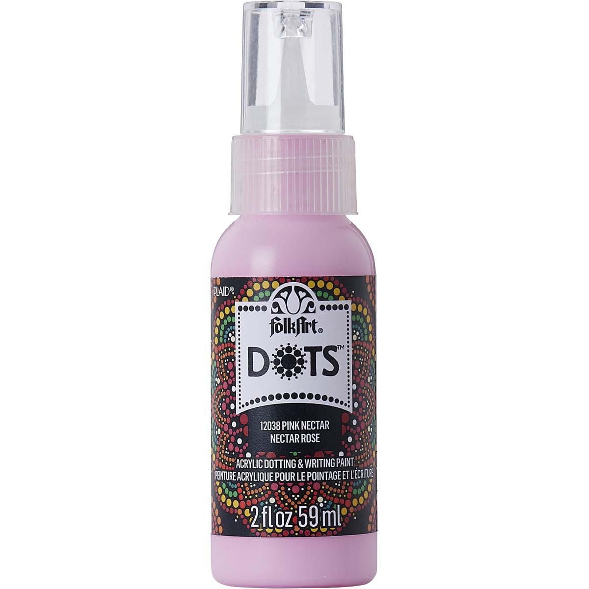 FolkArt Dots 2 fl oz Acrylic Paint, Pink Nectar