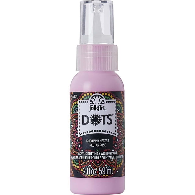 FolkArt Dots 2 fl oz Acrylic Paint, Pink Nectar