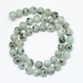 thumbnail image 2 of Natural Sesame Jasper/Kiwi Jasper Bead Strands Round 8~9mm Hole: 1mm about 46pcs/strand 15.3 inch, 2 of 2