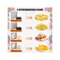 thumbnail image 4 of Coupe-frites Commercial Coupe-frites 1/4 3/8 6 Coins 6 Coins à Noyau Lames en Acier Inoxydable Trancheuse de Pommes de Terre pour Restaurant Cuisine Maison, 4 of 7