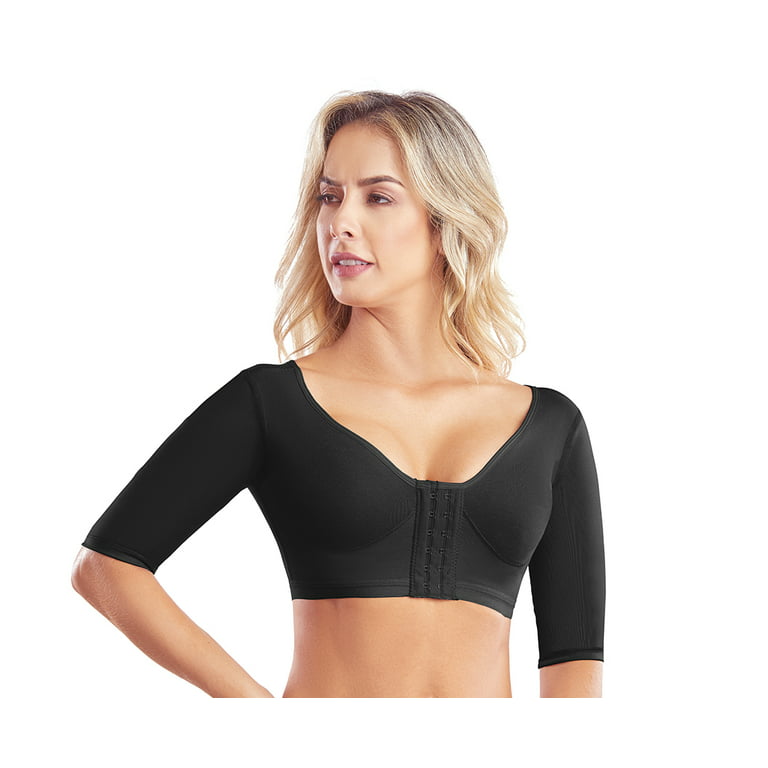 Shape Concept Women's Post Surgical Surgery Bra Posture Corrector with  Sleeves Brasier Post Operatorio SCB002 (Black, X-Small)