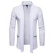 thumbnail image 1 of Cárdigan liso con bolsillo para hombre, suéter informal de poliéster, chaqueta ajustada Pompotops oipoqjl21547, 1 of 8