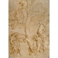 thumbnail image 2 of Central Italian School 18x24 Gold Ornate Framed and Double Matted Museum Art Print Titled - Hunting Scene (1510), 2 of 4