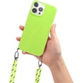 thumbnail image 2 of Compatible with iPhone 13 Pro Max Plain Color Case with Bracelet Strap, Phone Case with Detachable Lanyard Adjustable Rope Slim Glossy Soft Shockproof Protective Bumper Shell Phone Cover Green, 2 of 16
