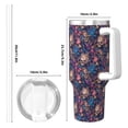 thumbnail image 4 of Fotbe Skull starry sky flower Pattern 40oz Ice Bully With Handle And Straw Stainless Steel Vacuum Insulated Cup And 2 In 1 Straw Lid, 4 of 8