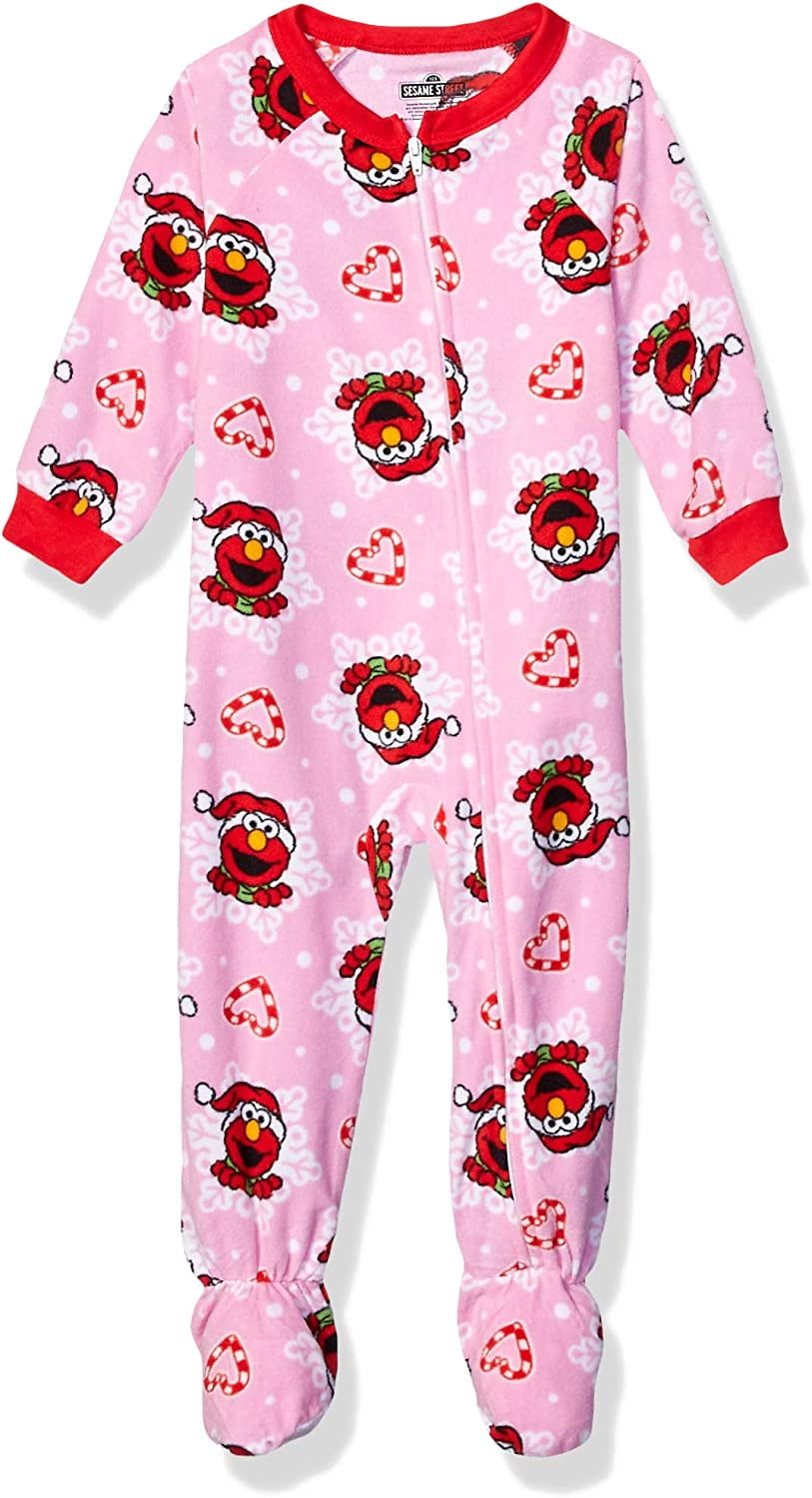 Sesame Street Toddler Girls' Microfleece Footed Blanket Sleeper