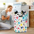 thumbnail image 5 of Yayeee Freestanding Laundry Hamper with Handle Collapsible Large Storage Basket for Clothes, Colorful Triangles, 5 of 7